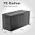 PatioZen 75 Gallon Resin Deck Box, Lockable Outdoor Storage Box for Patio Cushions Storage Furniture,Garden Tools, Pool Supplies, Weatherproof and UV Resistant (Black)