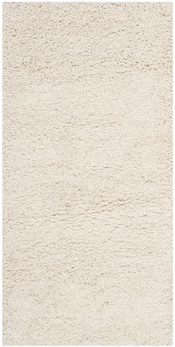 Safavieh Shaggy Rug for Living Room Dining Room Bedroom - Milan Shag Collection High Pile Ivory 24" X 36"