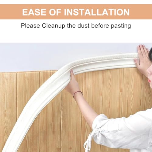 Image of HASTHIP Peel and Stick 3D Foam Molding Border 2.3 M x 7.8 CM Wall Trim