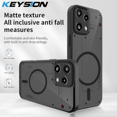 Image of Shockproof Hybrid Armor Back Cover Case Compatible with Nothing Phone 3a Lite 5G (Smoke Back-Black TPU Bumper with Translucent PC (Nothing 3A Lite)