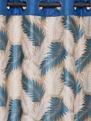 Image of Cortina Single Pcs Curtains for Window, Print Polyester Window Curtains for Bedroom, Kitchen, Kids or Living Room - Blue (115 cm x 150 cm)
