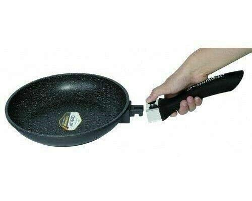 Lot De 2 Poêles Schumann Moove - Revêtement Pierre Antiadhésif Sans PFOA - Compatibles Induction - Manches Amovibles - 28 Et 32 Cm