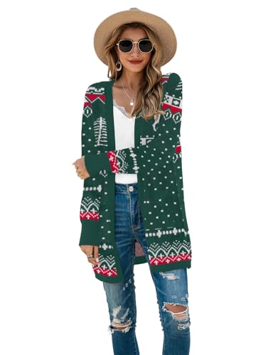 Image of TASAMO Cardigan Sweaters for Women Long Sleeve Open Front Casual Knit Fall Coat Oversized Soft Outwear with Pockets