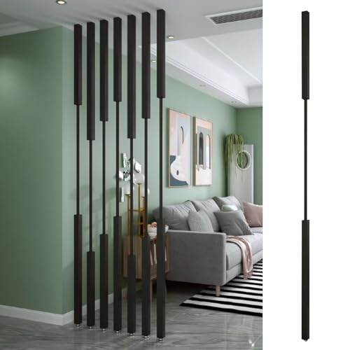 Colonne de séparation murale noire au design contemporain épuré