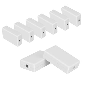 Project Box 8 Pieces Electrical Box Small Junction Box ABS Plastic Enclosure Power Electronic Case White 2.36" x 1.42" x 0.67"60 x 36 x 17mm