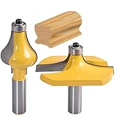 HOHXEN 2pcs Handrail Router Bit Set - Standard/Flute Molding Cutter - 1/2'' Shank for Staircase &...