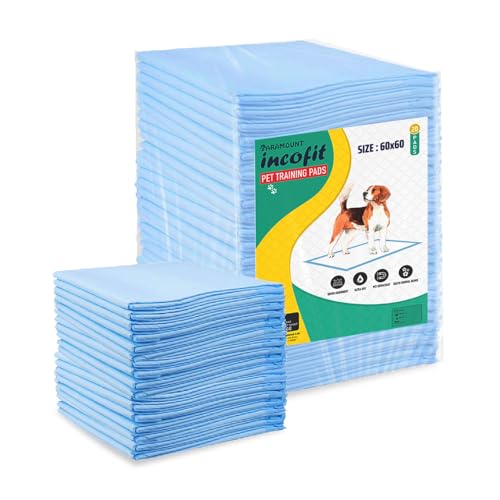 Image of Incofit Pet Training Pads 60 X 60 cm 20 Counts with Leak-Proof Quick-Dry Design, 5 Layered Leak Proof, Potty & Peeing Toilet Trainer, Non Slippery