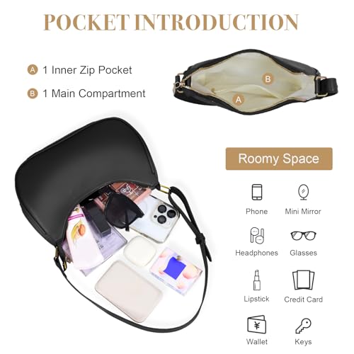 Bolso de hombro para mujer de cuero PU miniatura 5