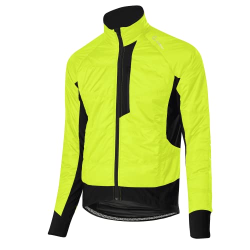 Löffler M Bike Iso-jacket Primaloft Mix Gelb, Herren PrimaLoft Ponchos und Capes, Größe 52 - Farbe Neon Yellow