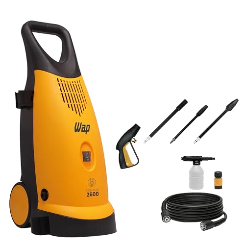WAP Lavadora de Alta Pressão PREMIUM 2600, Semi Intensivo, 360L/h, com Motor de Indução e Bico Regulável, 1900W 220V