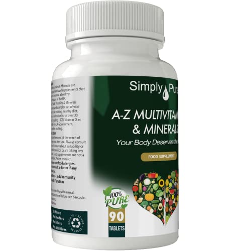 Simply Pure A-Z Multivitamins | 90 Tablets Providing Your Complete RDA of 30+ Important Vitamins & Minerals + Turmeric & Grape Seed Extract | Gluten Free | GM Free | Vegan - Image 4