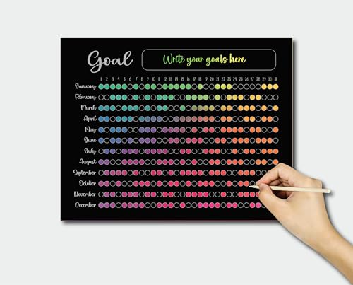 365 Day Goal Tracker Scratch Off Poster