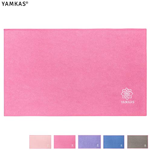 Yamkas Toalla de Microfibra u0095 61 x 35 cm u0095 Compacta u0095 Ultraligera y de Secado rápido Super Absorbente u0095 Ideal para Yoga Pilates Deportiva u0095 Microfiber Towel u0095 Fuchsia