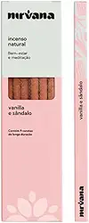 META ATACADO, Incenso Nirvana Vanilla e Sândalo Natural C/9 Varetas