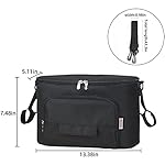 ZONSUSE Multifunktionale Babytasche, Aufbewahrungstasche für Kinderwagen, Aufhängung für Wickeltasche, mit Klettverschluss, wasserdicht, universell
