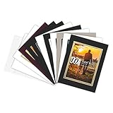 Golden State Art, Pack of 10 11x14 Double Picture Mats with White Core Bevel Cut for 8x10 Pictures +...