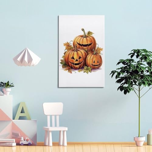 Affiches Halloween citrouille d'automne QXYUIN déco murale salon 40x60 - 4