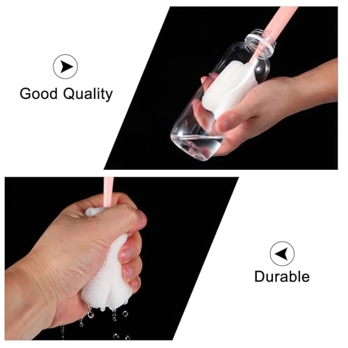 Image of PATIKIL 10.7 Inch Bottle Soft Brush, 2 Pcs Soft Sponge Bottle Cleaner with White Plastic Long Handle Cup Brush Scrubber for Vase Bottle Pot Wine Glass Cup Mugs, Light Blue