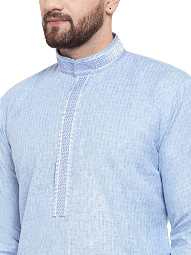 Maple Clothing Men's Kurta Pajama Cotton Self Design Indian Evening Dress3