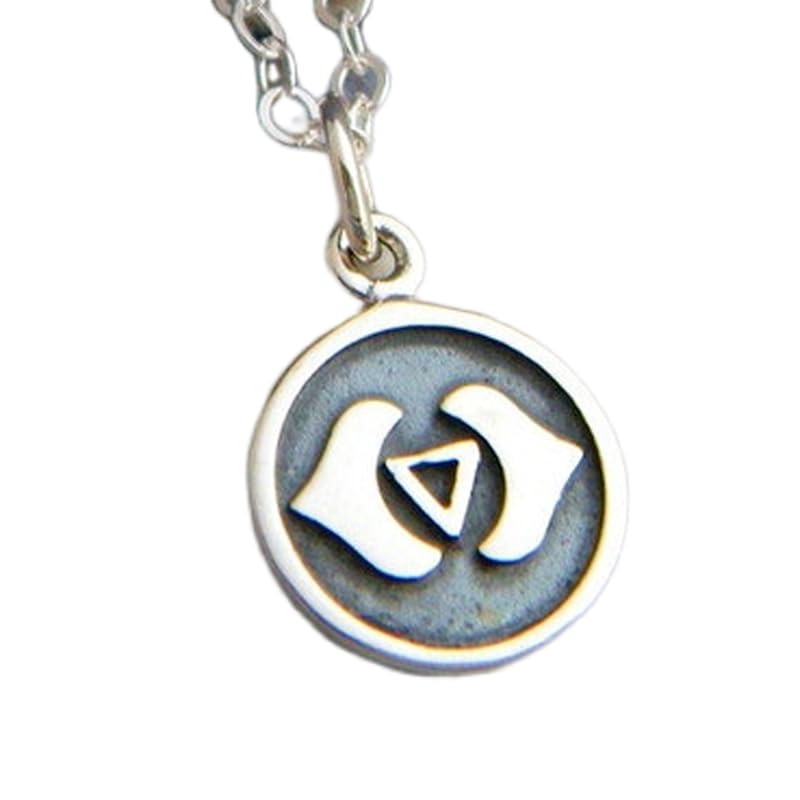 Collier chakra du troisième œil en argent sterling 925 délicat avec sa chaîne de 18 pouces
