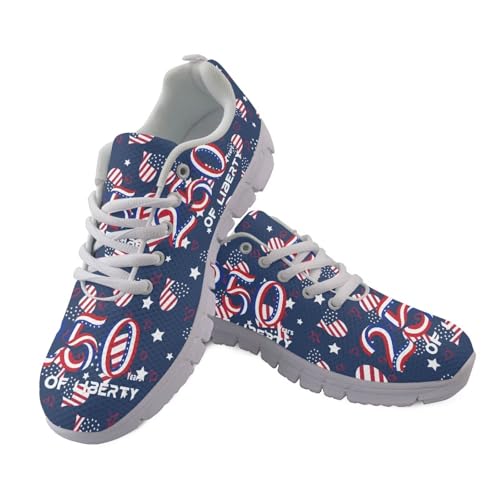 Image of GIFTPUZZ Mens Lace Up Athletic Trainers Running Sneakers Wedge Breathable Gym Lightweight Sports Tennis Shoes