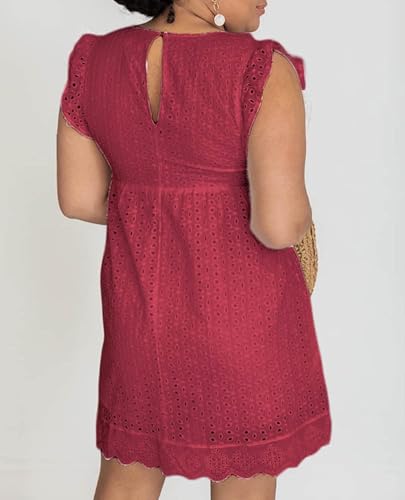 Image of California Romper Dress with Shorts and Pocket Solid Color California Lace Dress Romper Summer V-Neck Short Skirt