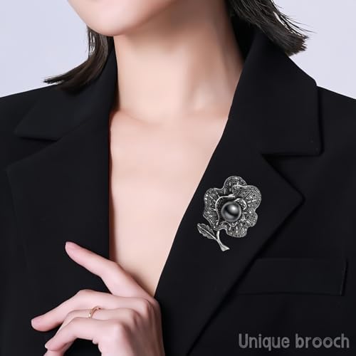 Image of Brooch Pins For Women Fashion Elegant Brooches Lapel Badges Coat Sweater Scarves Shawl Dress Accessory Wedding Party Prom Jewelry
