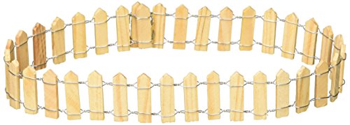Darice 9154-68 Wood Picket Fence, Natural