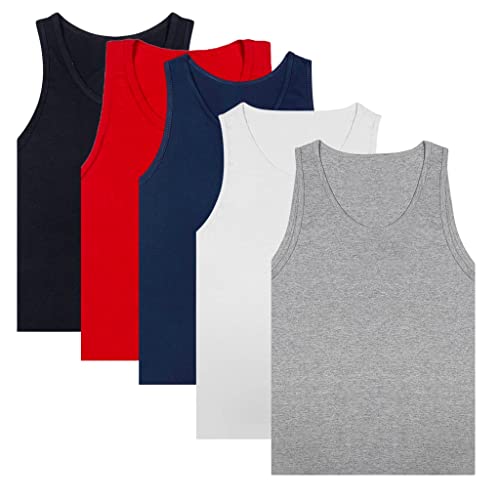 Kit 5 Camiseta Regata Masculina Blusa Camisa de Algodao (P)