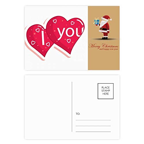 Cartes postales Saint-Valentin double cœur | Lot de 20 pièces pour déclarer votre amour