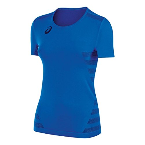 ASICS Women's Tactic Court Shorts Sleeve Jersey, Royal, 2X-Small