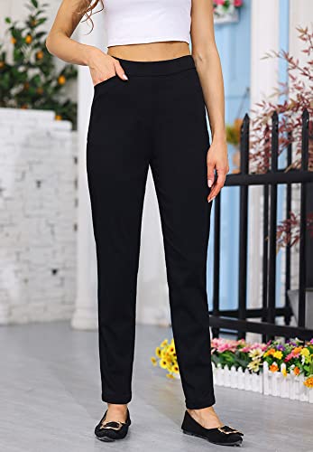 Soojun Women's Comfy Ultra Stretch Pull On Ankle Pant2