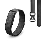 Google Fitbit Air - Activity tracker senza schermo con monitoraggio di fitness - Compatibile con iOS e Android - Nero ossidiana + Cinturino sportivo per Fitbit Air - Nero ossidiana, large