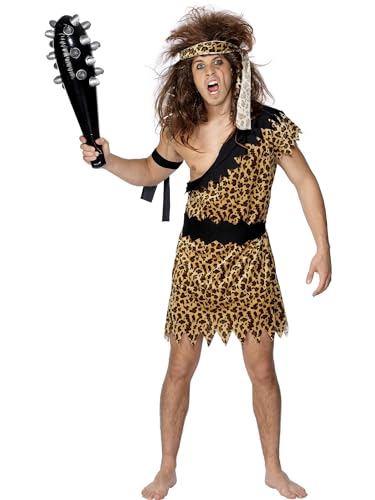 Disfraz de hombre cavernícola con estampado leopardo Smiffy's para adultos