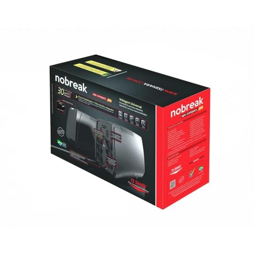 Nobreak 1200Va Bivolt 7A Ups Compact Xpro Preto Ts Shara glide
