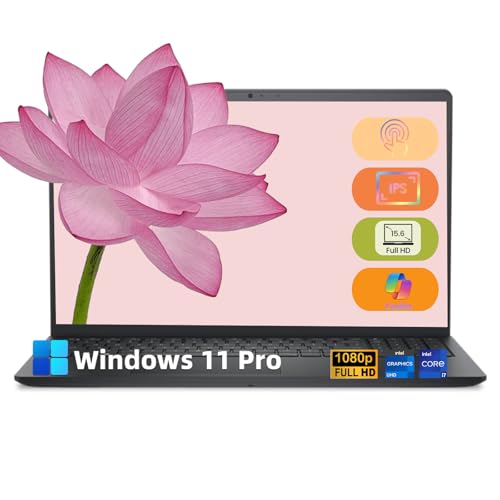 Dell 15.6�C���`�^�b�`�X�N���[���r�W�l�X�m�[�g�p�\�R��(2026) ? ��13����Intel Core i7-1355U�A32GB RAM�A1TB SSD�AFHD�f�B�X�v���C�AHDMI�AWi-Fi6�AWins 11 Pro�ADC15250�m�[�g�p�\