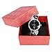 ele ELEOPTION Women Bangle Watch Bracelet Quartz Watch with Rhinestone Round Dial Stainless Steel Band Wrist Ladies Watches with Women Box Black