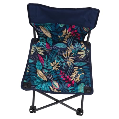 Chaise pliante de pêche bleu feuillage compacte et légère pour camping