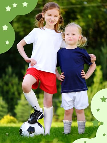 6 Pairs Girls Slouch Socks with Lace Trim Cotton Knit Scrunch Stacked Boots ruffle Socks for Girls Kids4