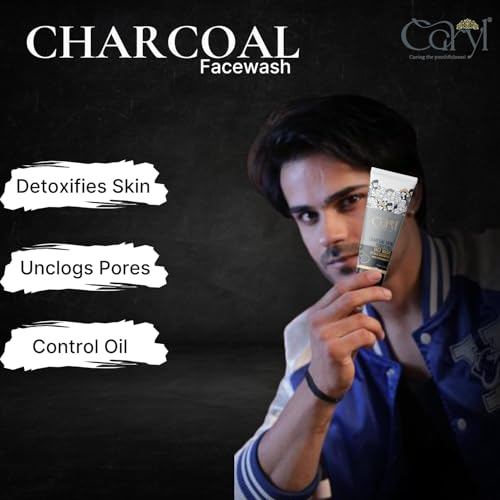 Image of Caryl Cream Base Charcoal Face Wash | Winter Special Deep Cleanser for Oil & Dirt Removal | Skin Purifying Face Wash Fresh & Glow Combo | Suitable for All Skin Types Men and Women