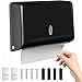 Produktbild THATSRAD Papierhandtuchspender Tischspender Ohne Bohren Papierhandtuchhalter Schwarz Papierhandtücher Spender Falthandtuchspender Tisch WC Papierspender für ca. 200 Blatt C/ZZ-Falz Papierhandtücher