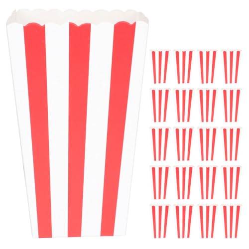 JECOMPRIS 50 Pcs Cubo De Palomitas De Maíz Contenedores De Palomitas De Maiz Fiesta De Palomitas De Maíz Cajas De Palomitas De Cine Tina De Palomitas De Maíz Bolsa De Palomitas De Maíz Papel