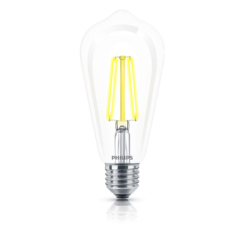 PHILIPS 4-watt E27 ST64 LED Glass Filament Bulb | Decorative LED Bulb for Home Decoration | Warm White/Golden Yellow, Pack of 1-image-49