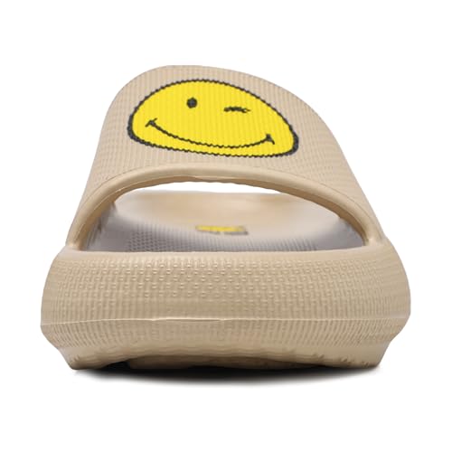 Smile Face Cloud Slides for Women & Men - Ultra Soft EVA Pillow Slippers, Non-Slip Thick Sole Shower Sandals, Quick Drying Indoor Outdoor Spa Beach Shoes3