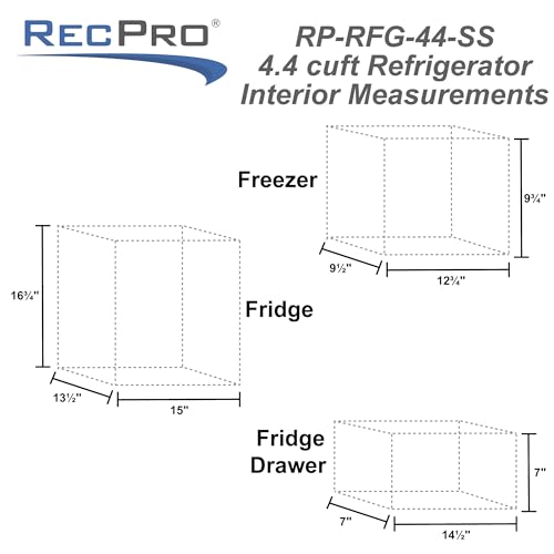 RecPro 4.4 Cu Ft RV Refrigerator