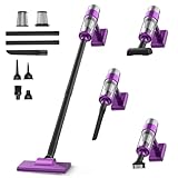 掃除機 コードレス【2025改良進化モデル】28000pa超強力吸引 軽量 コードレス掃除機 Type-C usb充電式 LEDライト付 スティッククリーナー ハンディークリーナー そうじき 車用そうじき HEPA多重濾過 多種類ノズル 省エネ 2WAY 静音設計 家庭用/一人暮らし/フロア/カーペット/車に適用（Deep Purple）
