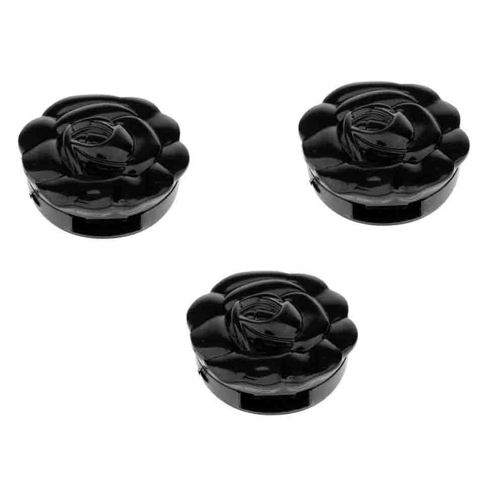 LOSA 3PCS Empty Makeup Palette Powder Eyeshadow Blush Lip Gloss DIY Case Black-image-42