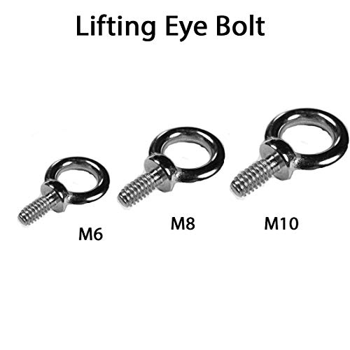 M10 Lifting Eye Bolts Made from Marine Grade A4 Stainless Steel 316 (Pack of 2) - Image 3