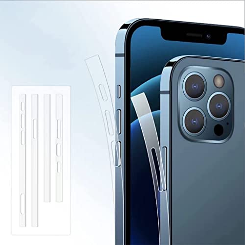 seeyoung para iPhone 13 Pro MAX Mini 12 Película de Marco Lateral Etiqueta de Borde antirrayas, Película Lateral Ultrafina Transparente/Mate, sin Burbujas, Compatible con Estuches Cover