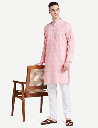 Image of Amazon Brand - Symbol Men Cotton Printed Long Kurta (Regular Fit)